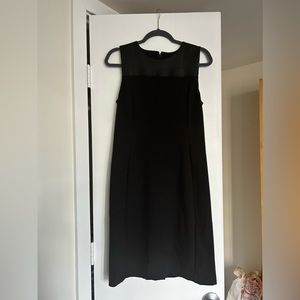 Ann Taylor Sheath Dress with Faux Leather Detailing